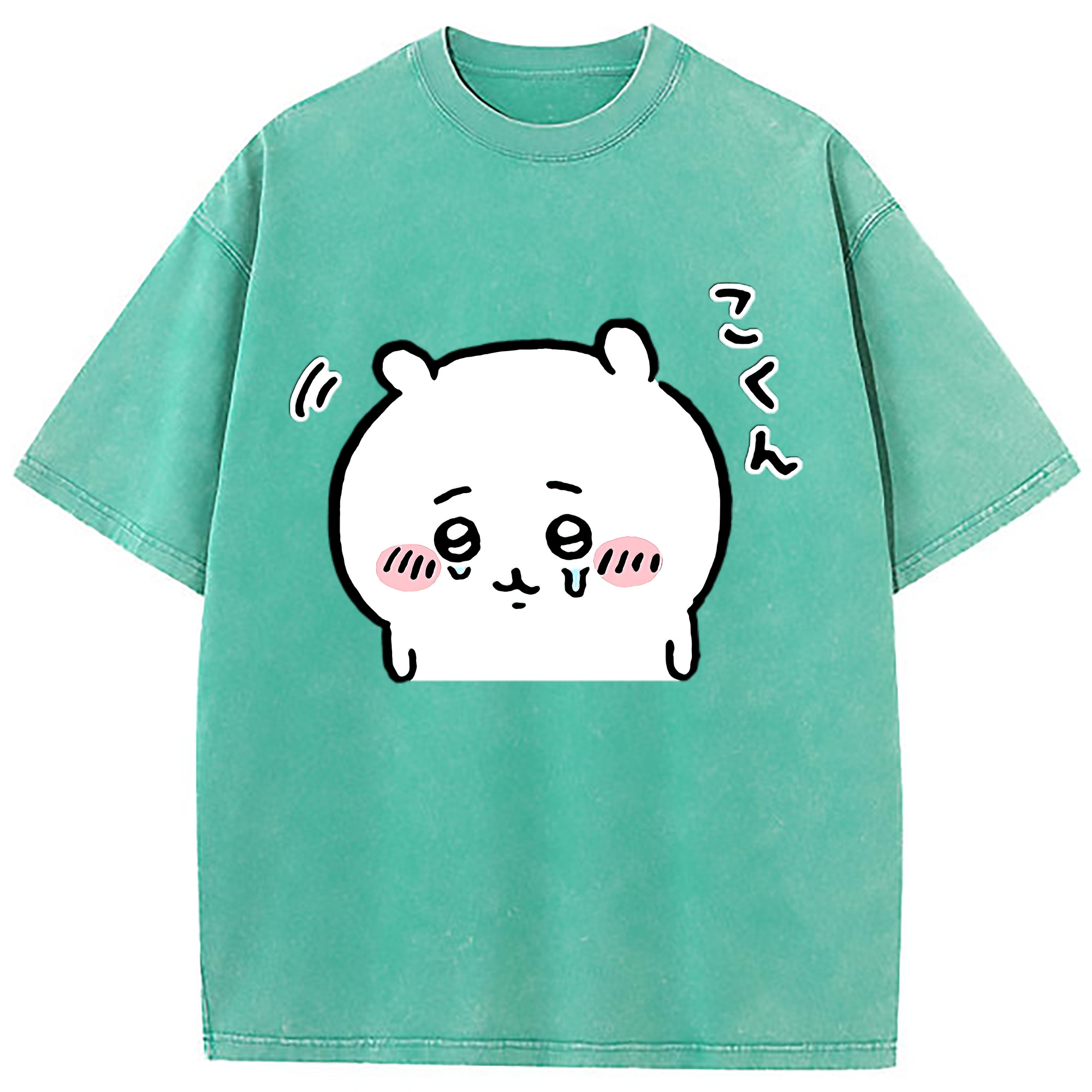 （画像用） ちいかわ ちいかわ Chii-kawa chiikawa 綿100% ヴィンテージ風 半袖Tシャツ（フロントプリント）